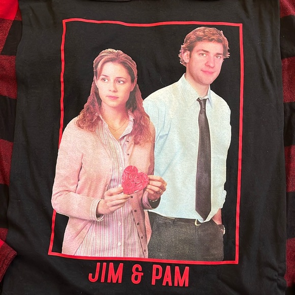 The Office Jim & Pam Flannel Shirt upcycled one of a kind unisex small - Picture 2 of 4